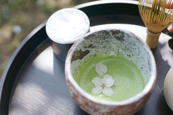 Matcha with sakura
